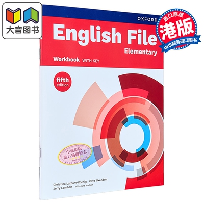 牛津中学英语口语教材 英语档案第五版练习册含答案 初级 A2 English File fifth edition Elementary Workbook 大音