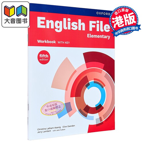 牛津中学英语口语教材 英语档案第五版练习册含答案 初级 A2 English File fifth edition Elementary Workbook 大音
