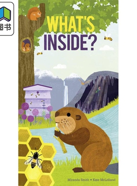 Miranda Smith Whats Inside 立体书 谁在里面 机关推拉操作书 英文原版进口图书 儿童绘本 动物知识科普图画书 大音