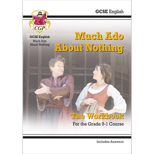英国CGP CIE考试局莎士比亚文学无事生非 GCSE English Shakespeare Much Ado About Nothing Workbook Text Guide