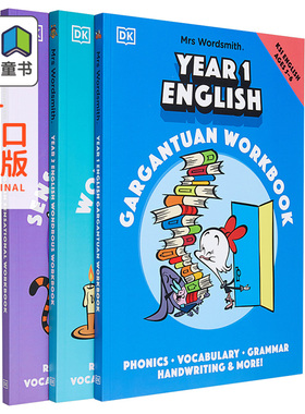 DK Mrs Wordsmith 沃德史密斯夫人 1-3阶英语练习3册套装 小学1 2 3年级 5-8岁 趣味插图 英文原版 词汇 语法 大音