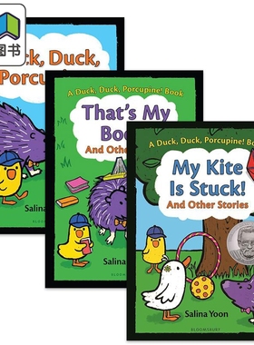 Salina Yoon 农场三小只3册套装 幽默漫画儿童故事绘本 My Kite Is Stuck Thats My Book 英文原版 进口图书 大音