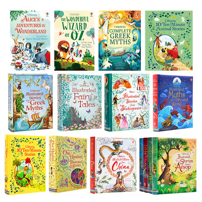 Usborne 插画故事童话经典系列合集 Illustrated Tales 格林童话Grimms Fairy 绿野仙踪英文版儿童文学插图经典 大音