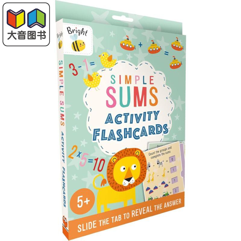 Simple Sums Activity Flashcards 数学活动卡 英文原版进口 低幼儿童启蒙学习卡片 大音
