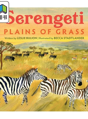 大草原 Becca Stadtlander Serengeti Plains of Grass 英文原版 儿童科普绘本 自然科学百科图书 进口读物 8岁+ 大音