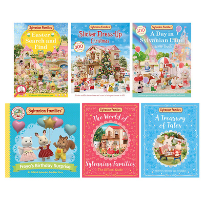 Sylvanian Families英文原版森贝儿家族主题图书合集 小鼻噶 小鼻嘠 故事绘本活动书贴纸书找找书儿童卡通动画巧克力兔Freya贵宾犬