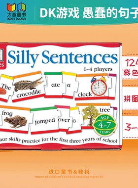 预售 DK Games DK游戏愚蠢的句子书 Silly Sentences Book Supplement 亲子英语学习英文语法句子 英文原版 3-6岁 拼图游戏【大音?