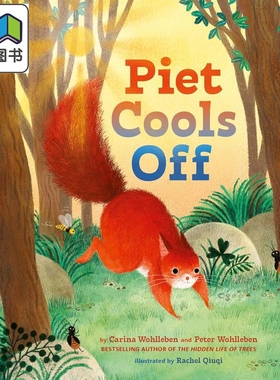 皮特冷静下来 Rachel Qiuqi Piet Cools Off 英文原版 儿童绘本故事书 介绍动物降温的方式 森林温度调节 精装书 大音