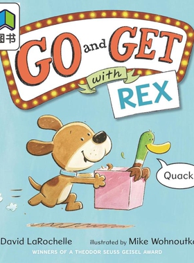 预售 雷克斯的拼词游戏 Go and Get with Rex 英文原版 儿童游戏学习绘本 精装进口 4-8岁 滑稽有趣 引人发笑的读物 大音