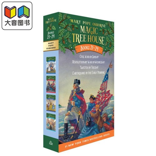 Magic Tree House Volumes 神奇树屋卷 21-24盒装 英文原版进口小初文学6-9岁 儿童章节桥梁书 Mary Pope Osborne 大音