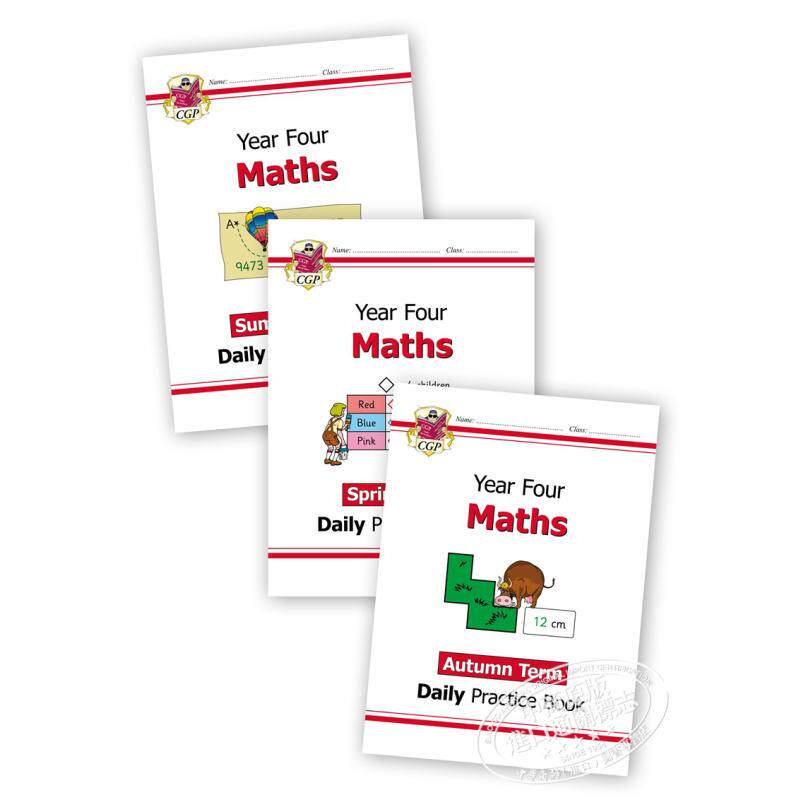 预售 CGP New KS2 Maths 数学 Daily Practice Book 套装 Year 4 - Autumn Term ...