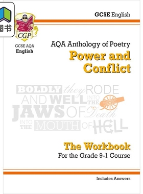GCSE English Literature AQA Poetry Workbook Power & Conflict Anthology includes Answers 大音