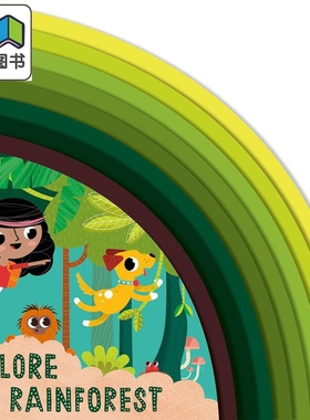 Explore the Rainforest 探索雨林 英文原版进口图书 纸板书 低幼儿童绘本 知识科普图画书 大音