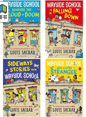 Louis Sachar Wayside School 1-4 歪歪路小学4册 别有洞天Holes同作者 儿童文学小说故事书 Aleksei Bitskoff 大音
