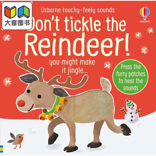 触摸发声书 圣诞驯鹿 Dont Tickle the Reindeer 英文原版 幼儿纸板书 亲子读物 儿童绘本 节日故事图画书 进口 大音