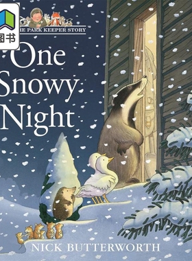 珀西的雪夜故事A Percy the Park Keeper Story One Snowy Night英文原版 儿童绘本故事 经典动物故事书 进口童书 大音