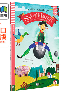 预售 ELI Teen Readers German A1 Baron von Münchhausen 慕尼黑男爵和他的精彩故事 含音频 德文原版 德语分级阅读 大音
