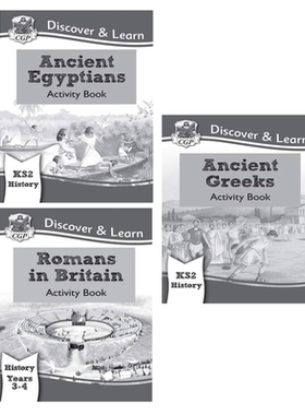 英国CGP原版 KS2 Year 3 & 4 History discover and learn Activity Book Ancient Egyptians Greeks Romans in Britain 英文原版