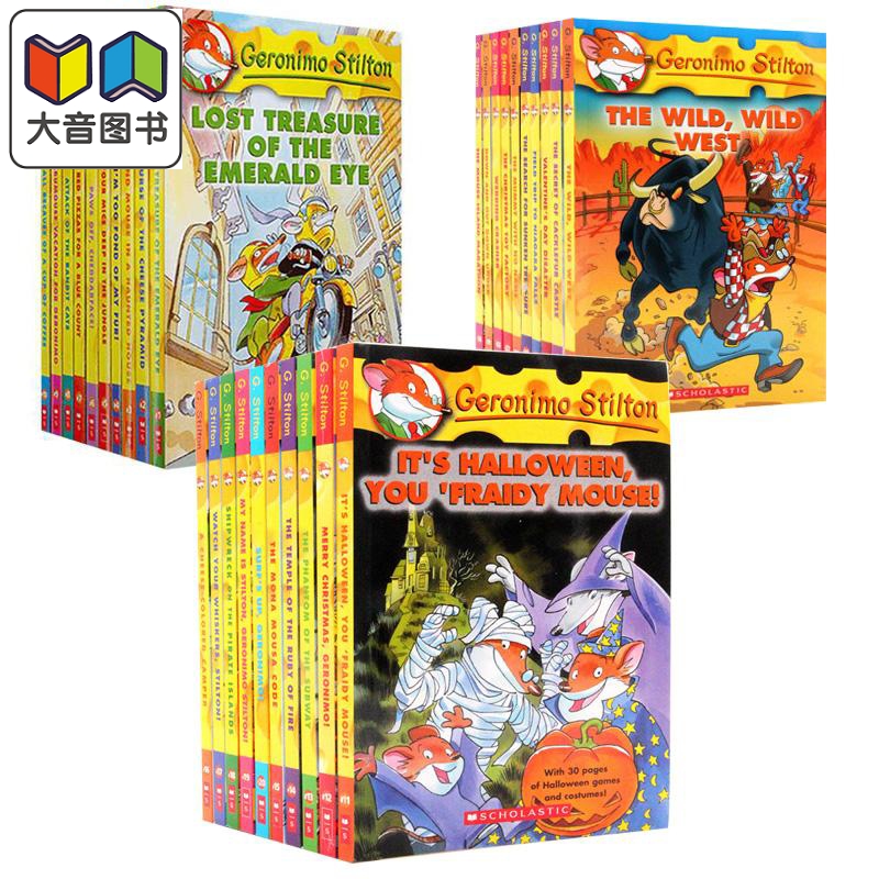 预售 老鼠记者1-30 Geronimo Stilton (Titles #1-#30) (Book Only) 英文原版全彩漫画 章节书文学 7-9岁儿童读物 进口 大音 书籍/杂志/报纸 儿童读物原版书 原图主图