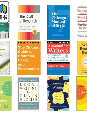 芝加哥写作编辑和出版指南系列 Chicago Guides to Writing Editing and Publishing 英文原版美国大学论文写作指导 大音