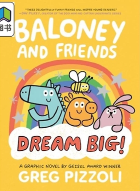 精装 Baloney and Friends Dream Big 桥梁漫画书 胡说八道的朋友们3 英文原版小初文学 进口图书 故事图画书 大音