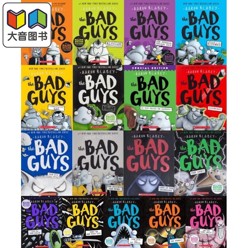 The Bad Guys 坏蛋联盟1-17册 我是大坏蛋 Aaron Blabey 桥梁漫画书 儿童文学图像小说 幽默故事 英文原版 7-12岁 大音