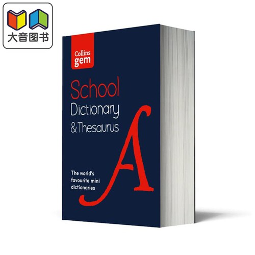 柯林斯迷你学校词典与同义词词典 第3版 Collins Gem School Dictionary & Thesaurus 3rd edition 大音