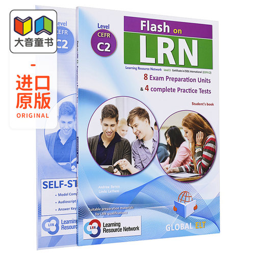 LRN iESOL考试备考宝典 Flash on LRN CEFR C2 Practice Tests Self-study C2等级 模拟测试 备考自学套装 练习题含答案