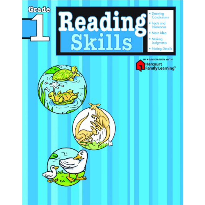 预售 Harcourt Family Learning Flash Kids Reading Skills Grade 1 一年级 阅读技巧 英文原版 哈考特英语学习辅助教材练习册