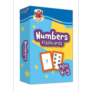 英国CGP原版 Flashcards 学习卡片 1-5岁 英文原版 First Words Phonics Numbers 单词自然拼读数字闪卡 适合家庭幼儿园学前班学习