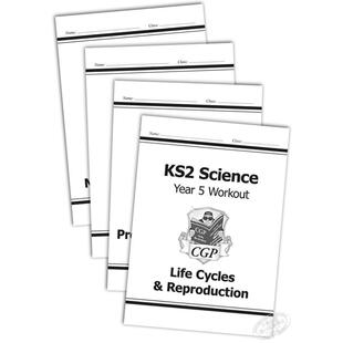 科学 Year 英国进口原版 KS2 书 套装 Science Workout CGP