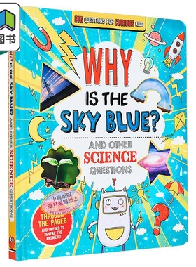 好奇孩子们的有趣科普 为什么天空是蓝色Fascinating Facts for Curious Kids 英文原版 儿童纸板书 知识科普读物 大音