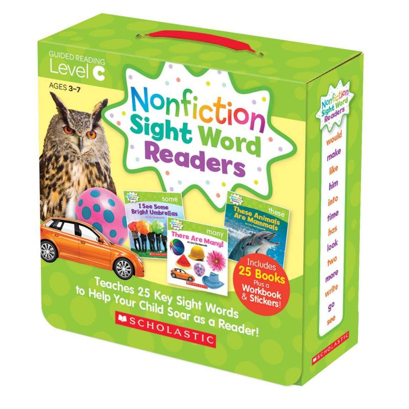 学乐高频词百科读物C级 Nonfiction Sight Word 亲子英语视觉单词卡片英文原版
