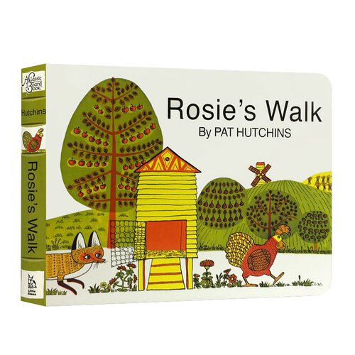 英文原版 Rosie’s Walk Board Book 母鸡萝丝去散步 纸板不易撕烂书 亲子阅读启蒙绘本图画故事书  大音