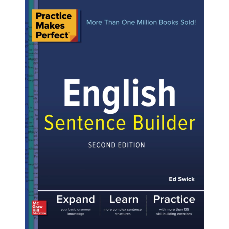 预售 熟能生巧 英语语法造句 Practice Makes Perfect English Sentence Builder 第二版 含答案 进口英文原版教材英语自学