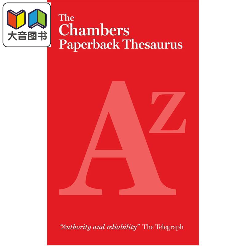 预售 Chambers Paperback Thesaurus 钱伯斯平装版同义词词典 英文原版 9000个常用词 英语单词词汇反义词 参考工具书 大音