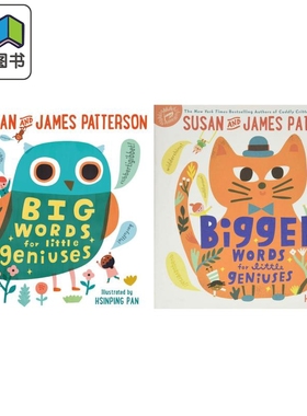 Susan Patterson Big Words for Little Geniuses小天才的大话1 2 英文原版进口 儿童学习绘本图画书插图可爱有趣 大音