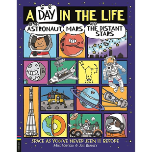 Mike Barfield 地球外的爆笑生活 英文原版绘本 A Day in the Life of an Astronaut, Mars and the Distant Stars 大音