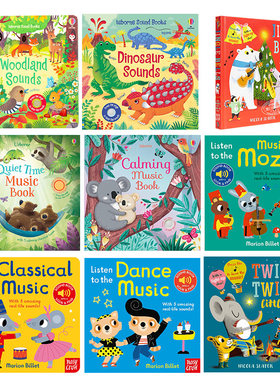 Nosy Crow 触摸发声书系列合集 聆听音乐 Listen to the Dance Music Jingle Bells 英文原版儿童乐感启蒙音乐纸板书 大音