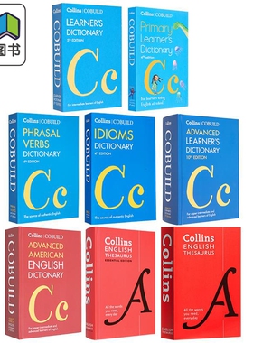 Collins English Dictionary 柯林斯英语学习词典合集 英英字典工具书Cobuild 同义词成语Idioms 短语动词Phrasal 大音
