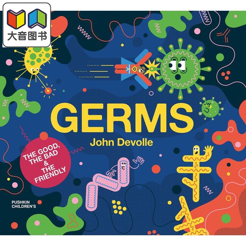 小脑袋大科学 病菌 John Devolle Germs 英文原版 儿童科普绘本 少儿知识百科图画书 精装科学绘本 进口儿童读物 大音