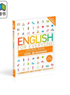 2024新版 DK人人学英语2级初学者课本 DK-English for Everyone Level 2 Beginner course book 英文原版进口图书 大音