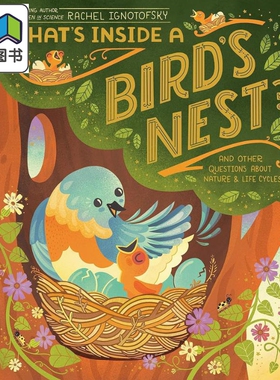 鸟巢的构造 Rachel Ignotofsky Whats Inside A Birds Nest英文原版 儿童科普绘本 动物图画书 精装进口童书4-7岁 大音