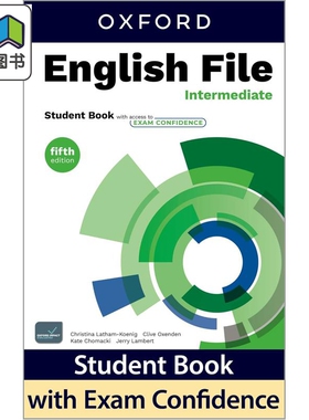 预售 牛津中学英语口语教材 英语档案第五版学生书含电子资源 中级B1 English File 5th ed Intermediate Student Book 大音