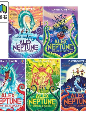 亚历克斯冒险系列 5册 Alex Neptune 英文原版 进口儿童文学章节小说 奇幻冒险故事书 9岁以上 David Owen 大音