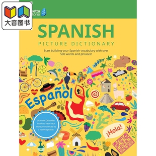 Rosetta Stone西班牙语图解词典含音频 西班牙文英文双语原版语言学习Rosetta Stone Spanish Picture Dictionary 大音