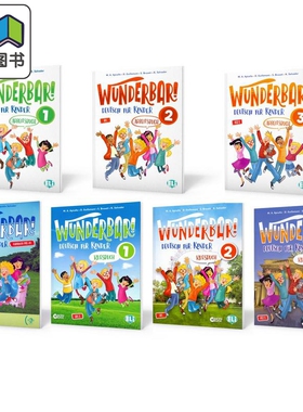 德语少儿教材 预备级 1级 2级 3级 学生书练习册合集 Wunderbar pre-A1-1-3 ELI Publishing Group 德文教材课本 大音