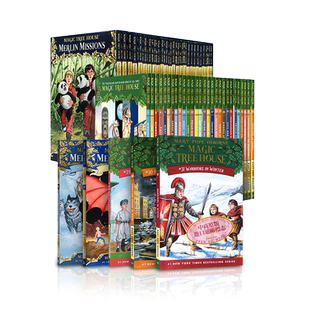 预售 65册大套装 神奇树屋英文原版 第一二季Magic Tree House 梅林儿童故事初级章节书桥梁书探险历奇分级读物英文原版7-12岁 大?