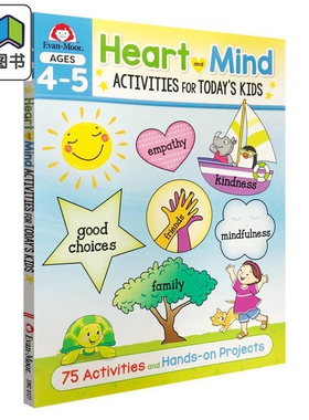 Heart And Mind Activities For Todays Kids Ages 4-5 新生代系列心灵与思想活动书幼儿园大班Evan-Moor英文原版 大音