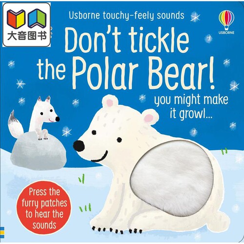 触摸发声书 北极熊Don't Tickle the Polar Bear!英文原版 儿童纸板书绘本 动物有声书图画书Usborne精品亲子童书 大音